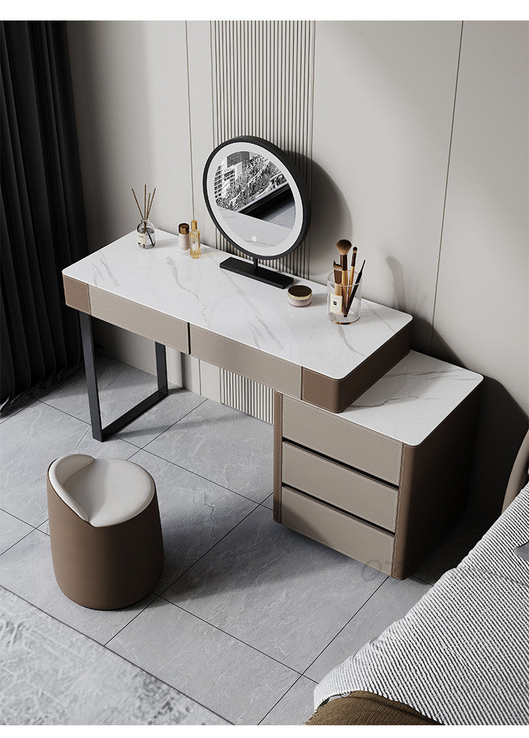 TEODORO Plus Italian-style luxury stone vanity table with storage cabinet | 6097