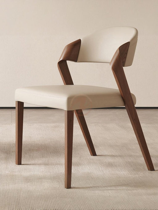 SCANDI Modern Nordic Designer Ash Wood Dining Chair with Armrests | 4054