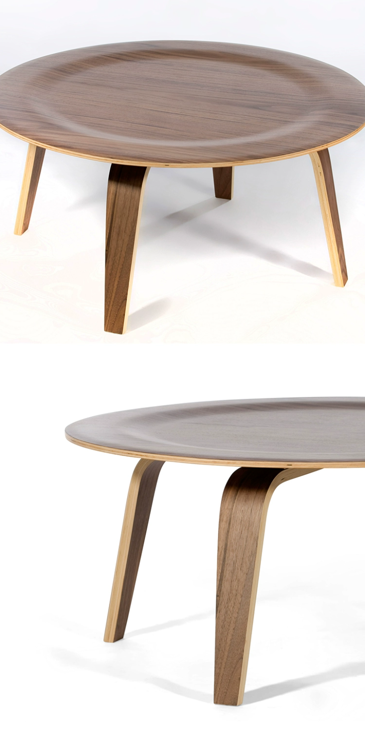 Designer Style Two-Color Options Round Wooden Coffee Table | 5093
