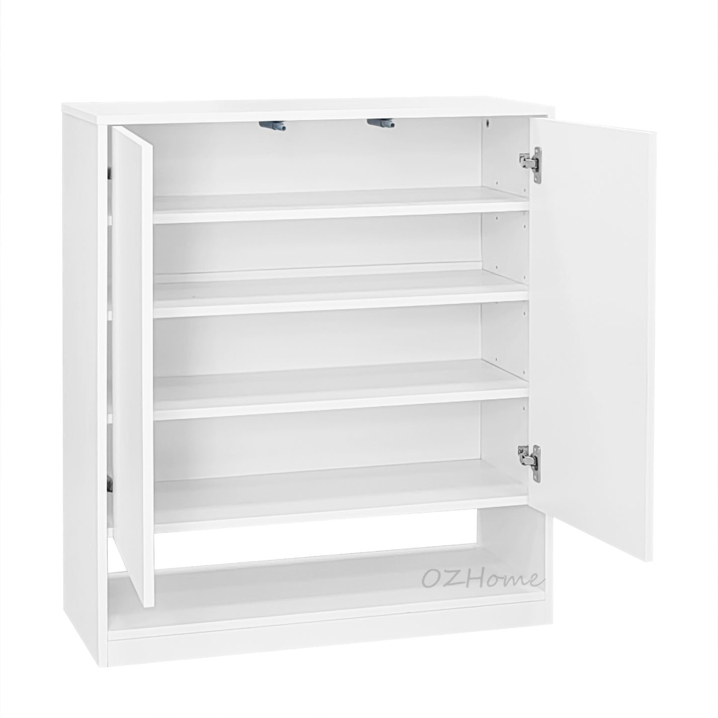 OTTO Minimalist White Shoe Cabinet – BB Double-Door Combo | Model SS-006bb