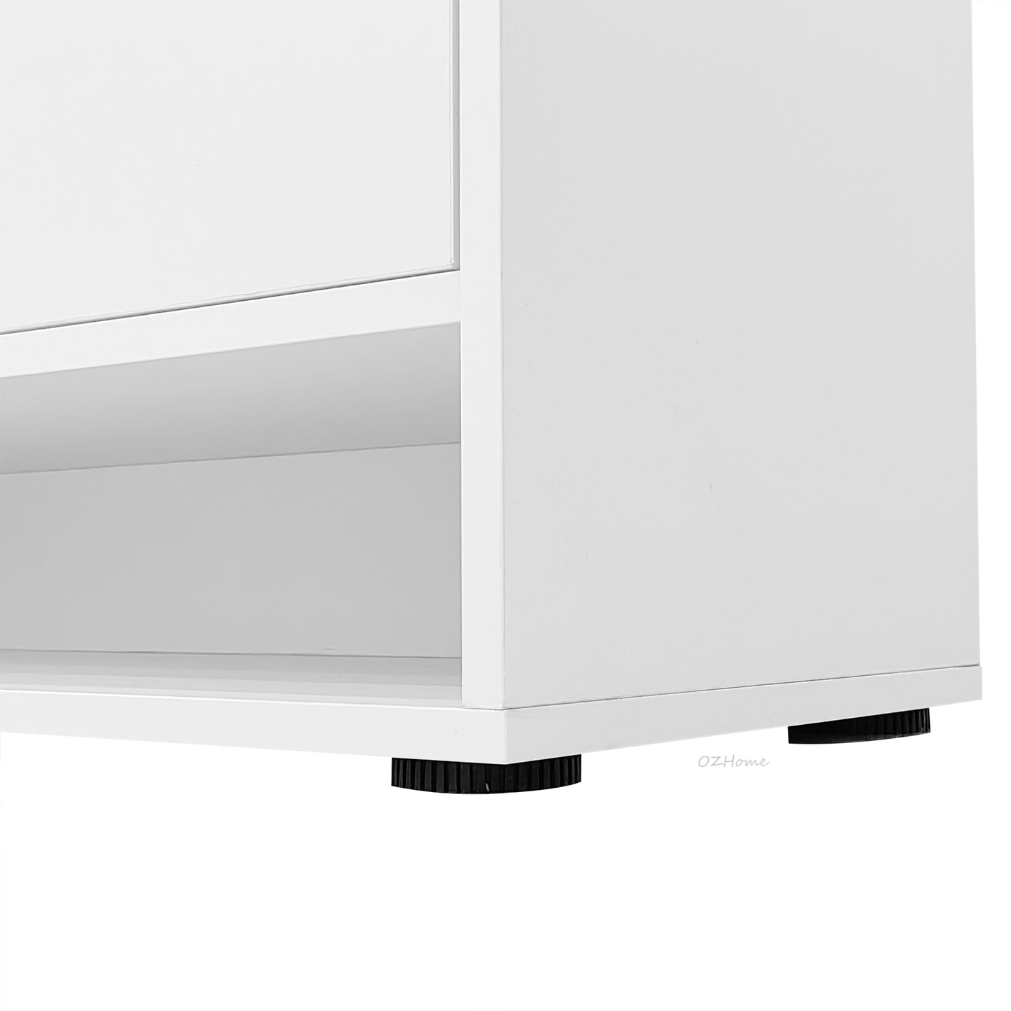 FINN Extra-Large White Four-Door Storage Shoe Cabinet with Drawer | SS-007