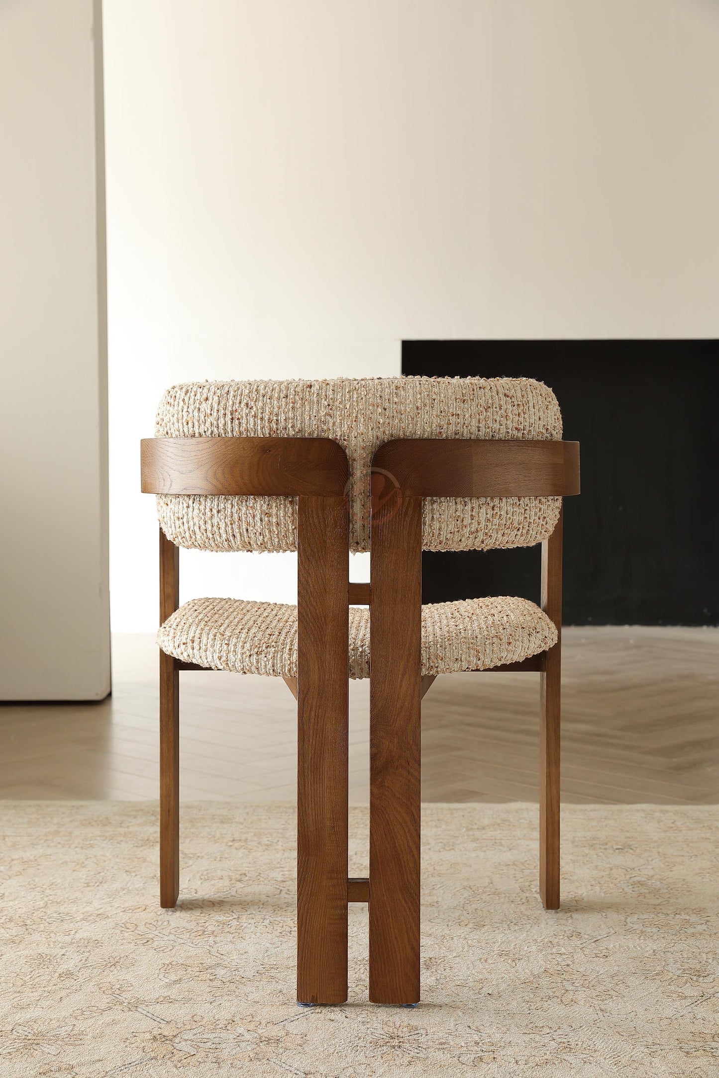 CÉRIS Contemporary Bouclé Accent Dining Chair, Multi-Color Options – 4123
