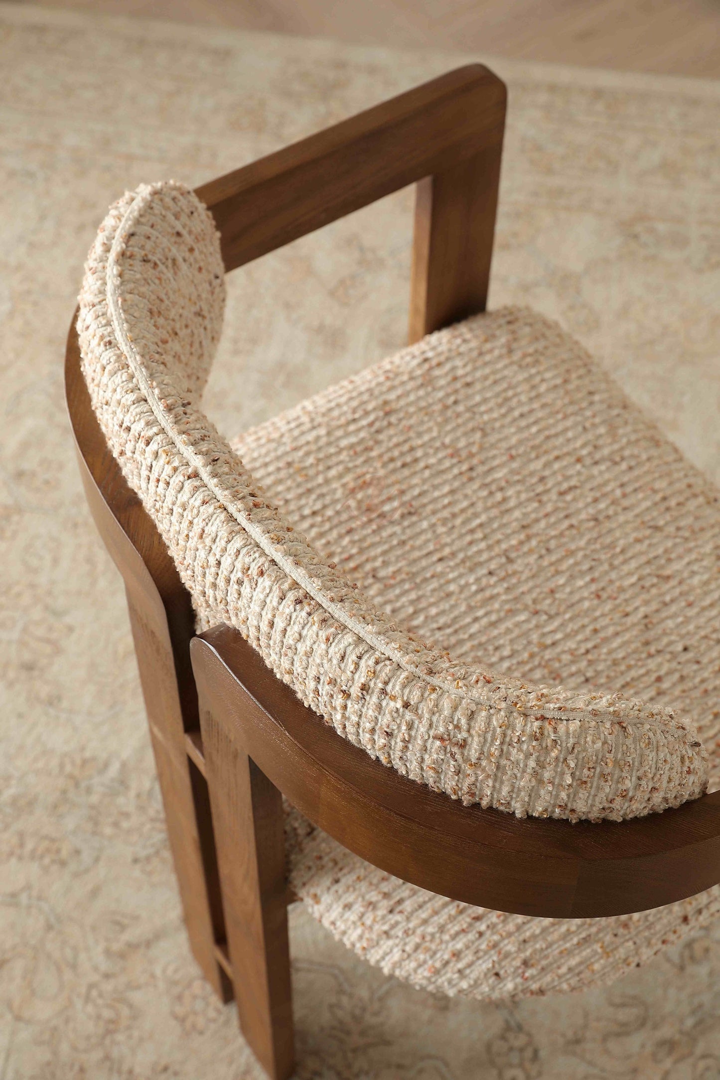 CÉRIS Contemporary Bouclé Accent Dining Chair, Multi-Color Options – 4123