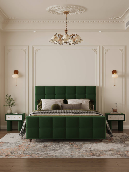 【Pre-order】SOLINE French Chic Upholstered Bed Frame Queen | King | Upholstery 08