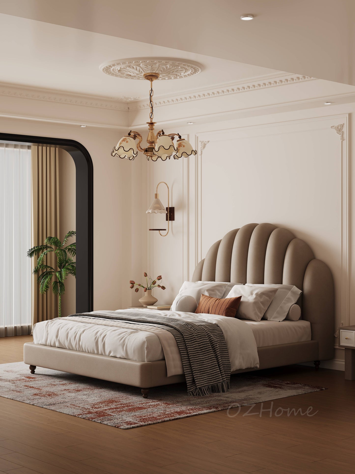 【Pre-order】Théophile French Chic Upholstered Bed Frame Queen | King | Upholstery 02