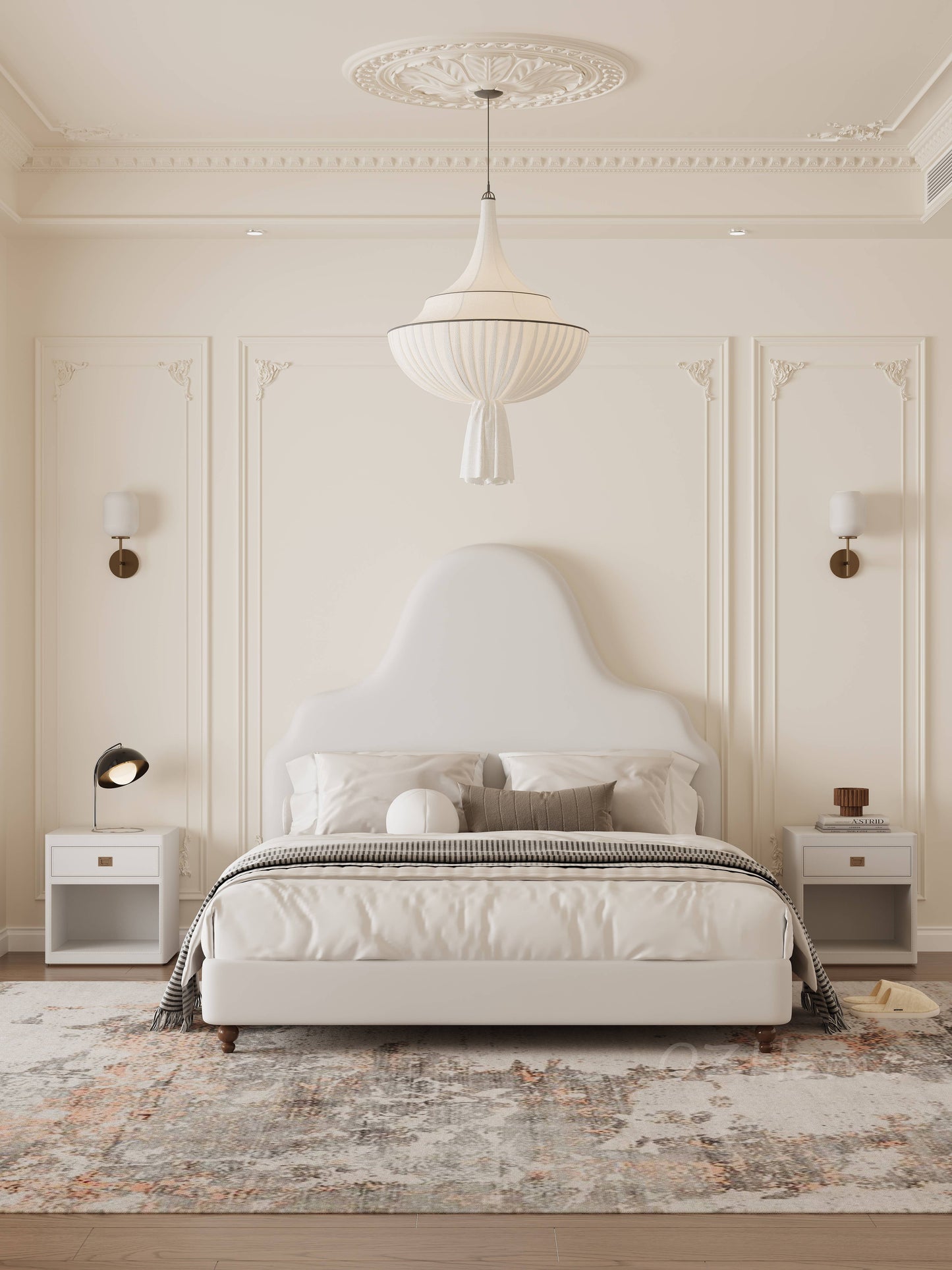 【Pre-order】AXELLE French Chic Upholstered Bed Frame Queen | King | Multi color 05