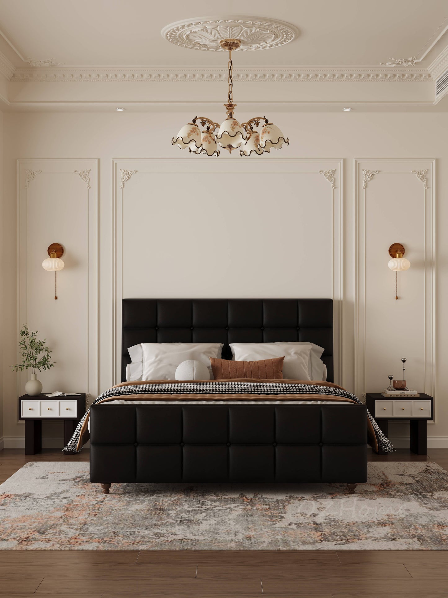 【Pre-order】SOLINE French Chic Upholstered Bed Frame Queen | King | Upholstery 08