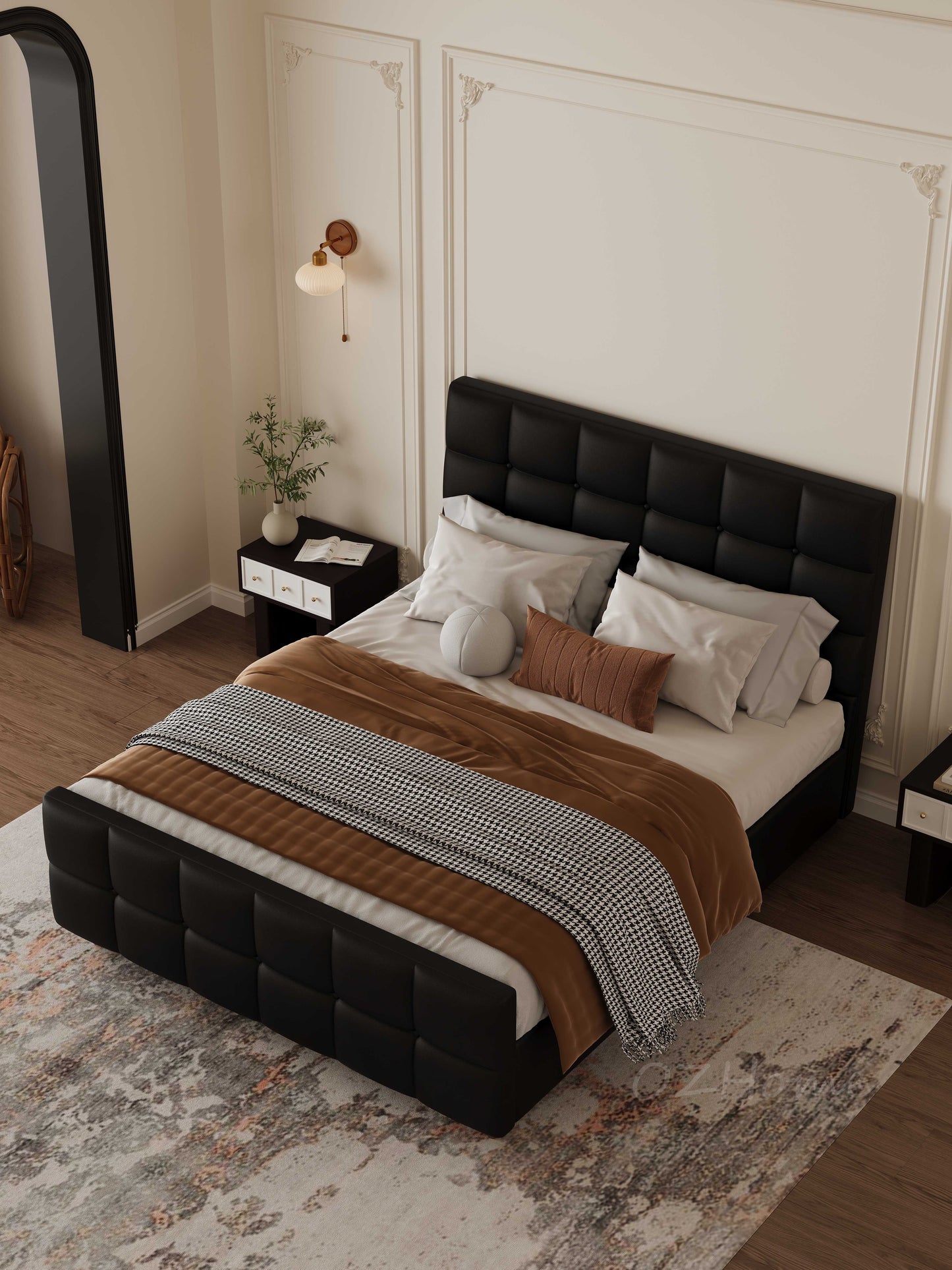 【Pre-order】SOLINE French Chic Upholstered Bed Frame Queen | King | Upholstery 08