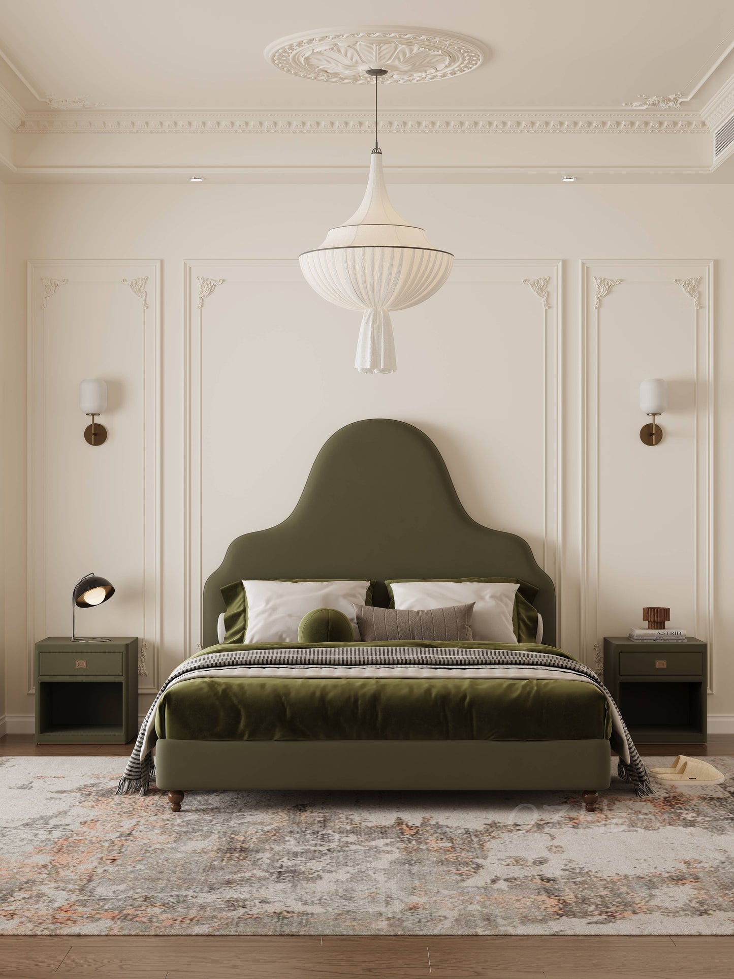 【Pre-order】AXELLE French Chic Upholstered Bed Frame Queen | King | Multi color 05