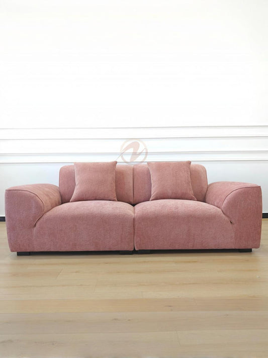 GLADE 240cm Adjustable Sofa — Starlight Petal Chenille Upholstery