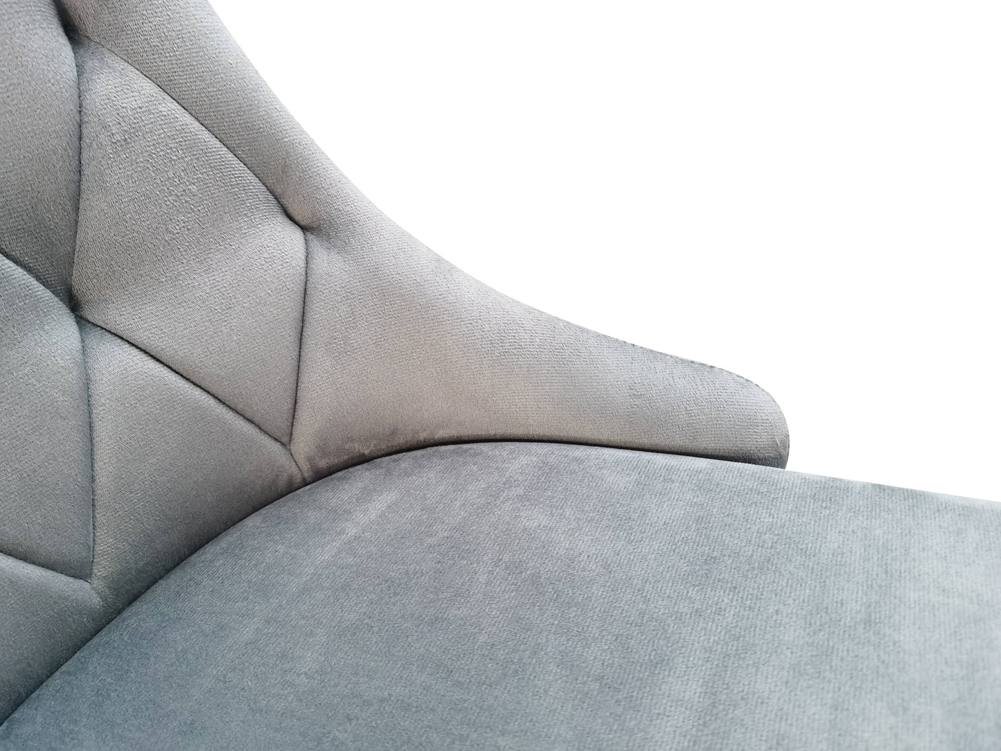 PEIRIS Modern Grey Color Velet Dining Chair |Fabric Chair | Dining Chair