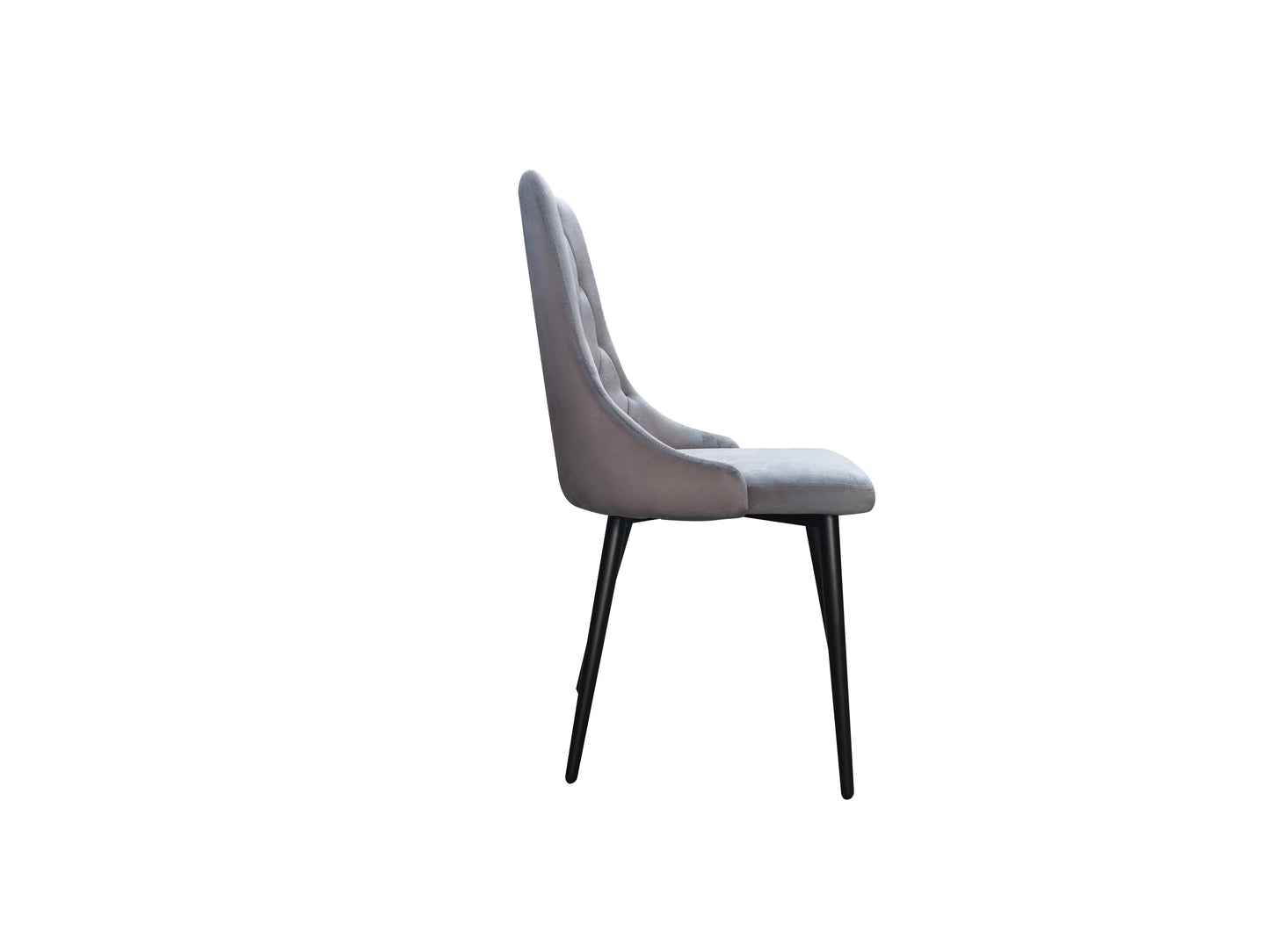 PEIRIS Modern Grey Color Velet Dining Chair |Fabric Chair | Dining Chair