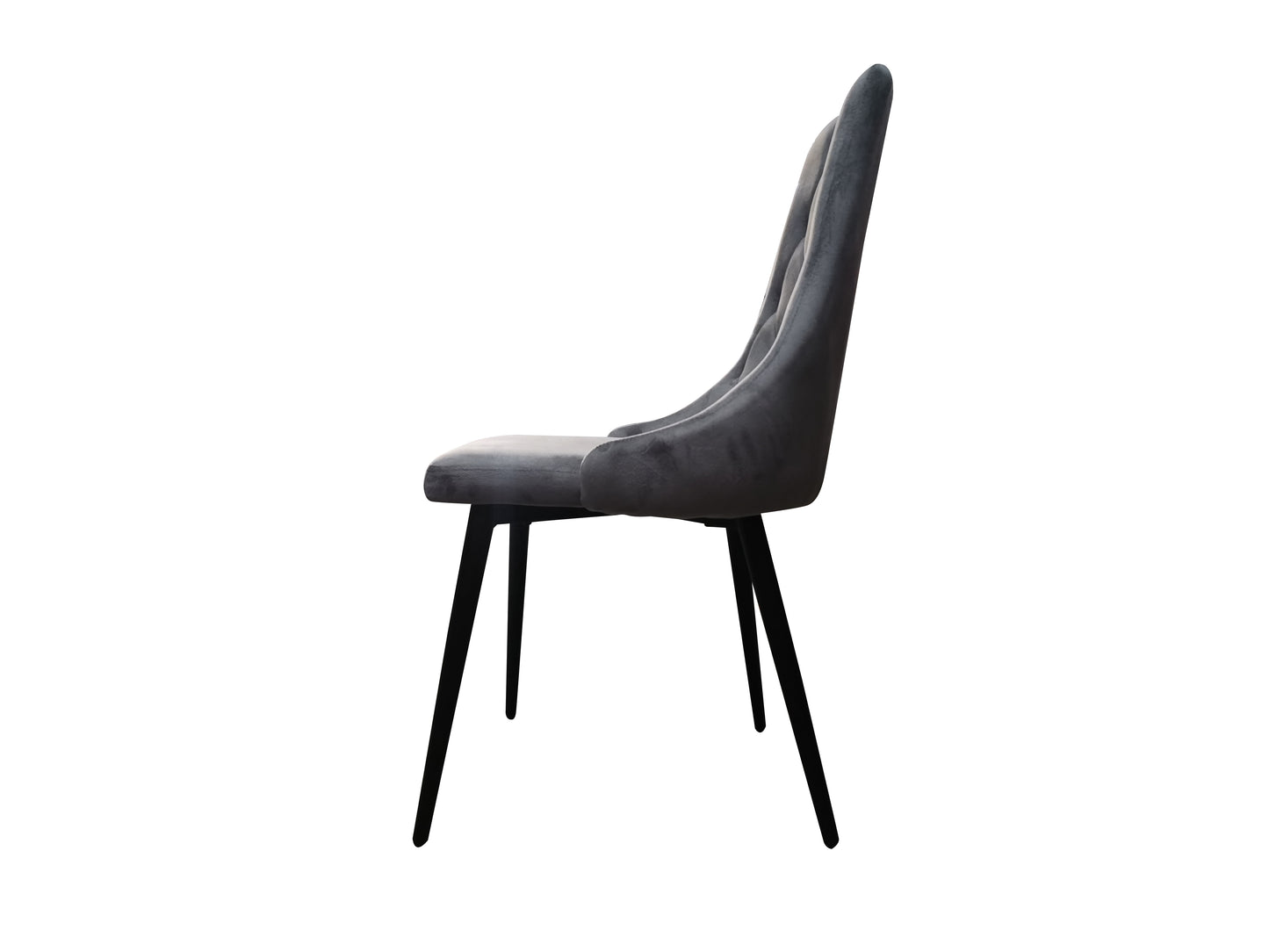 PEIRIS Modern Grey Color Velet Dining Chair |Fabric Chair | Dining Chair