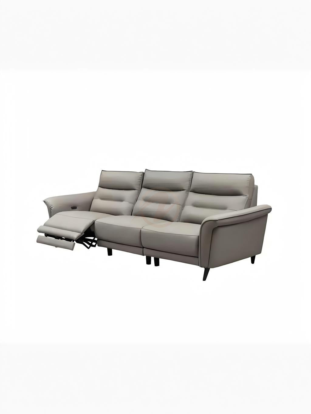 Electric Sofa SEXTUS Genuine Leather Light Grey Right-Side Electric Three-Seater Sofa | 293cm | E008