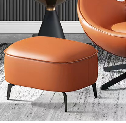 Dario Luxury Egg Shell Leather Armchair/Lounge Chair/Single Sofa