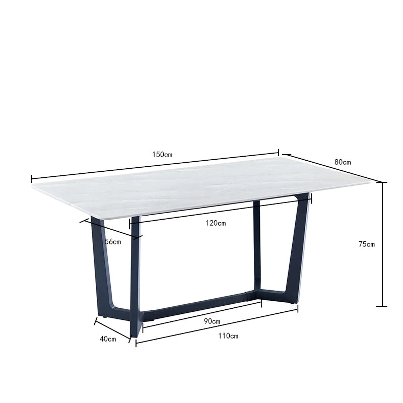 Barley White Round Corner Marble dining table 1.5M/1.8M