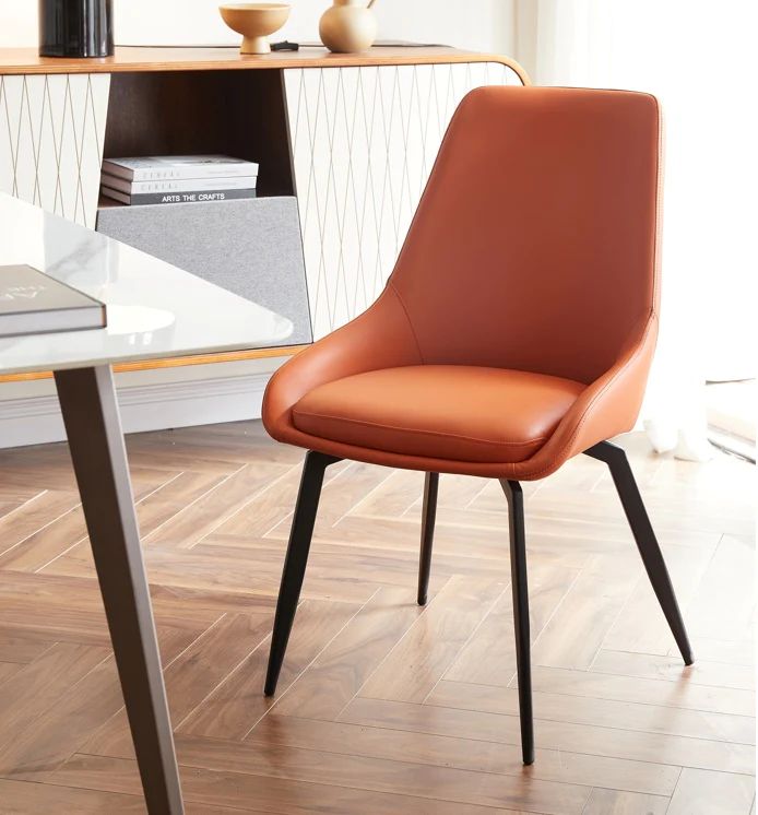 Chou Luxury PU Leather Dining Chair/Nordic/Modern/Grey/Orange