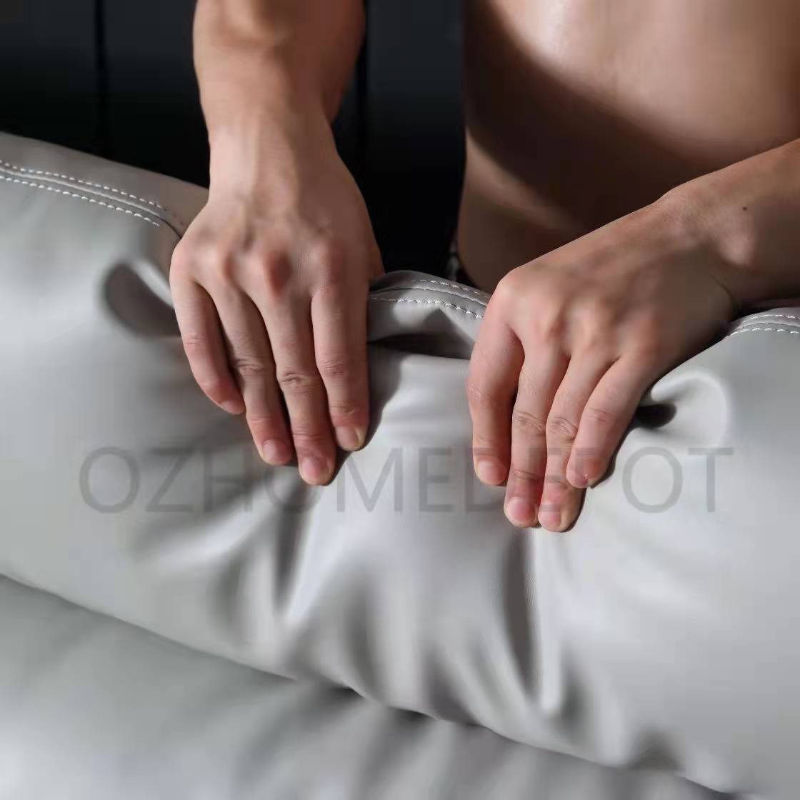TEMREN Luxurious Leather Bed Frame Queen/ King/ Carbon Steel Legs 0032