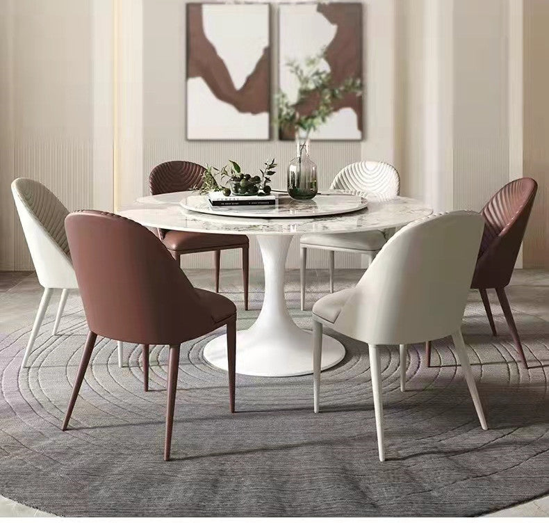 Pandora Pattern Luxury Sintered Stone with Tulip Stand 150cm Round Table with Lazy Susan