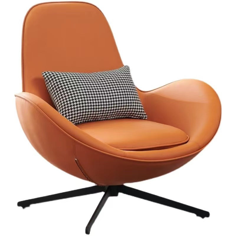 Dario Luxury Egg Shell Leather Armchair/Lounge Chair/Single Sofa
