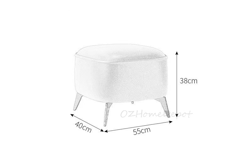 Dion Luxury Snail Leather Armchair with ottoman set |Lounge Chair | Single Sofa | Sleeper Chair