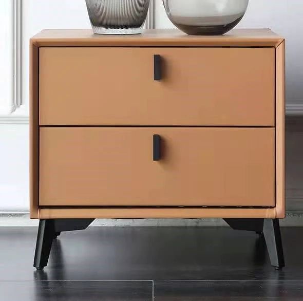 ALESSANDRO Leather Bed Side Table/Nightstand 3034