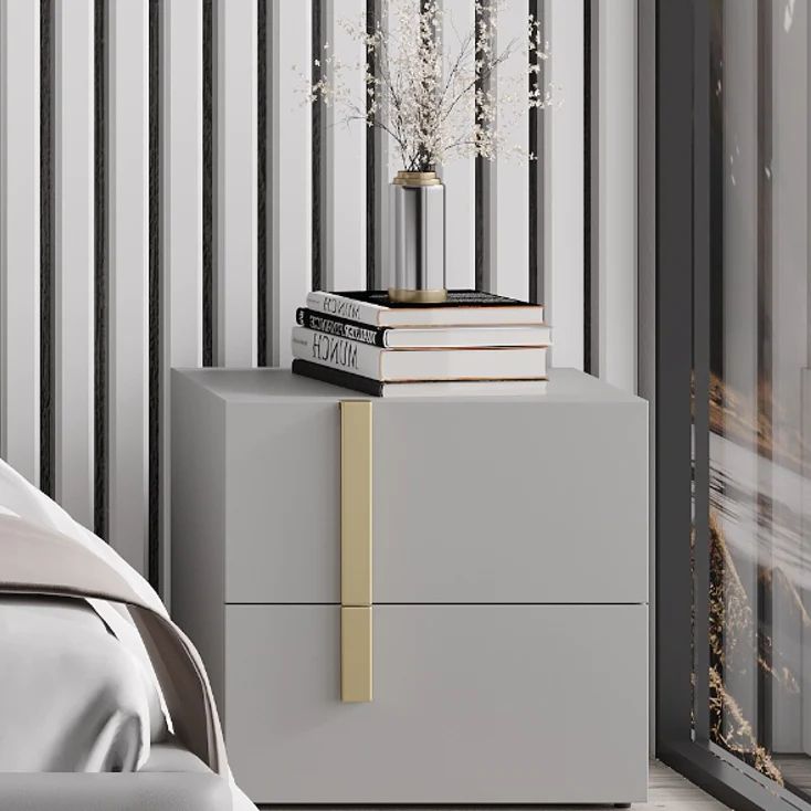 YORDEN Modern Space Grey Bedside Table/Minimalist/Mordern/Nightstand