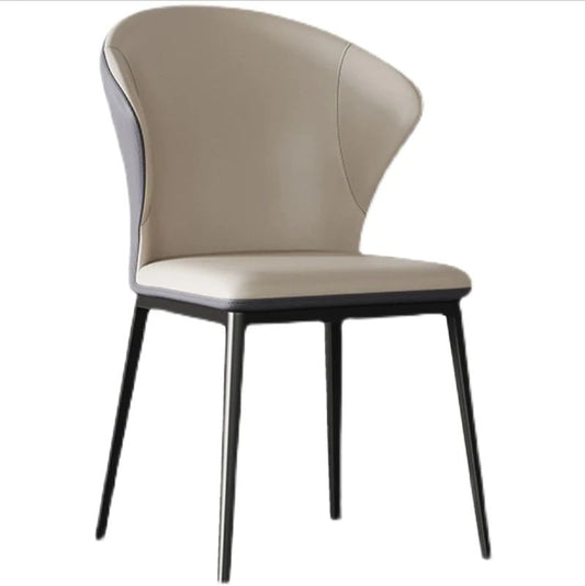 Atencio Luxury PU Leather Dining Chair Grey Color/Nordic/Steel Legs