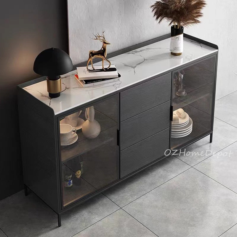 Vickie Buffet Sideboard Cabinet/ Sintered Stone Top/wood/solid timber