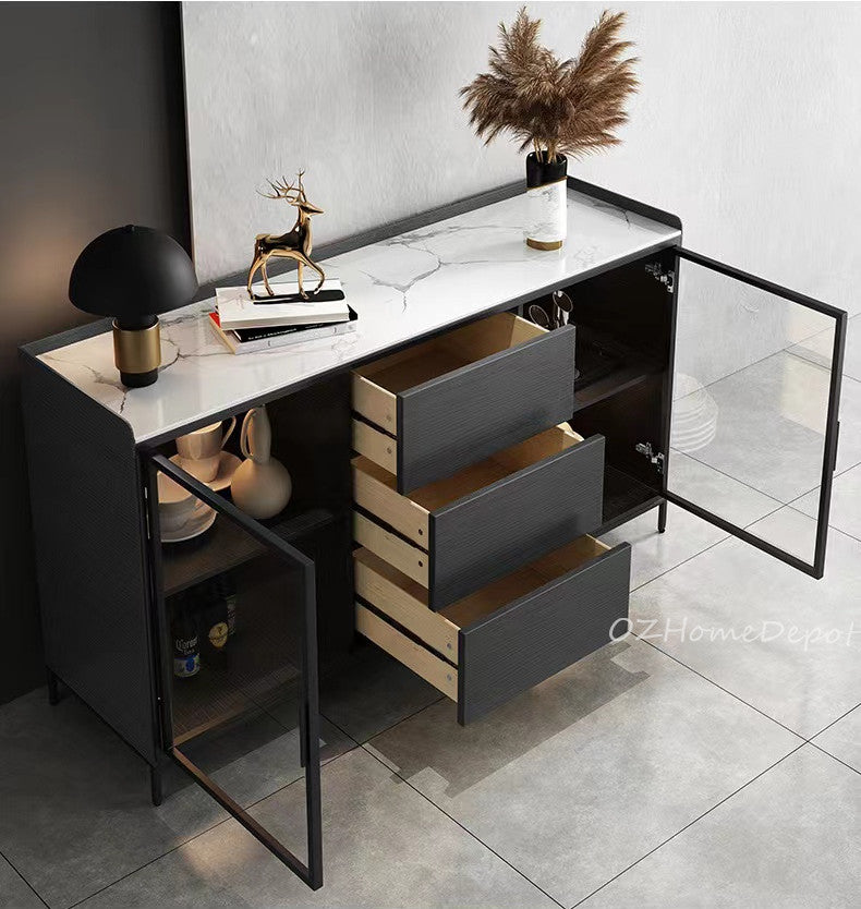 Vickie Buffet Sideboard Cabinet/ Sintered Stone Top/wood/solid timber