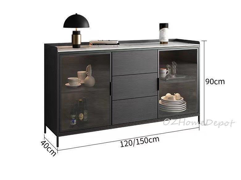 Vickie Buffet Sideboard Cabinet/ Sintered Stone Top/wood/solid timber