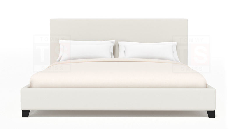 NEO Modern Design PU Leather Bed Frame White Double | Queen