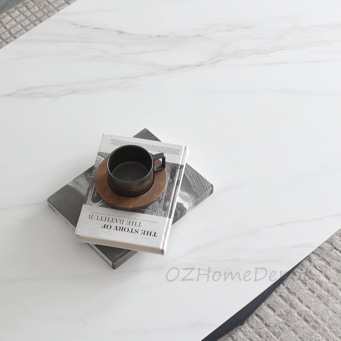 Lupika Marble Paint Sintered Stone Top Long Dining Table180cm 200cm 220cm 240cm