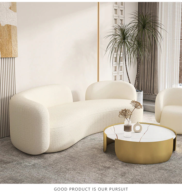 TINA Ceramic Top Coffee Table Nesting Coffee Table/Ceramic Table Top/Golden powder-coated steel legs