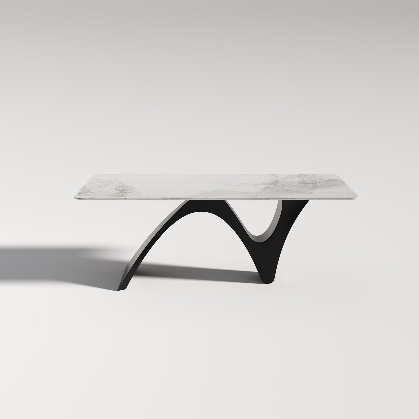 MERMAID High-Quality Sintered Stone Dining Table with Black Mermaid-Style Base | 9061