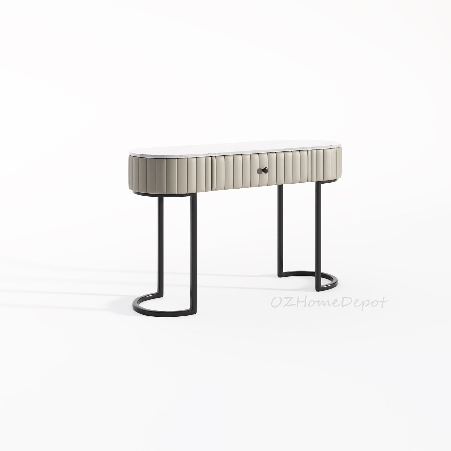 CALLIST Vanity Table With Stool and Mirror Set/Makeup Dressing Table/Grey