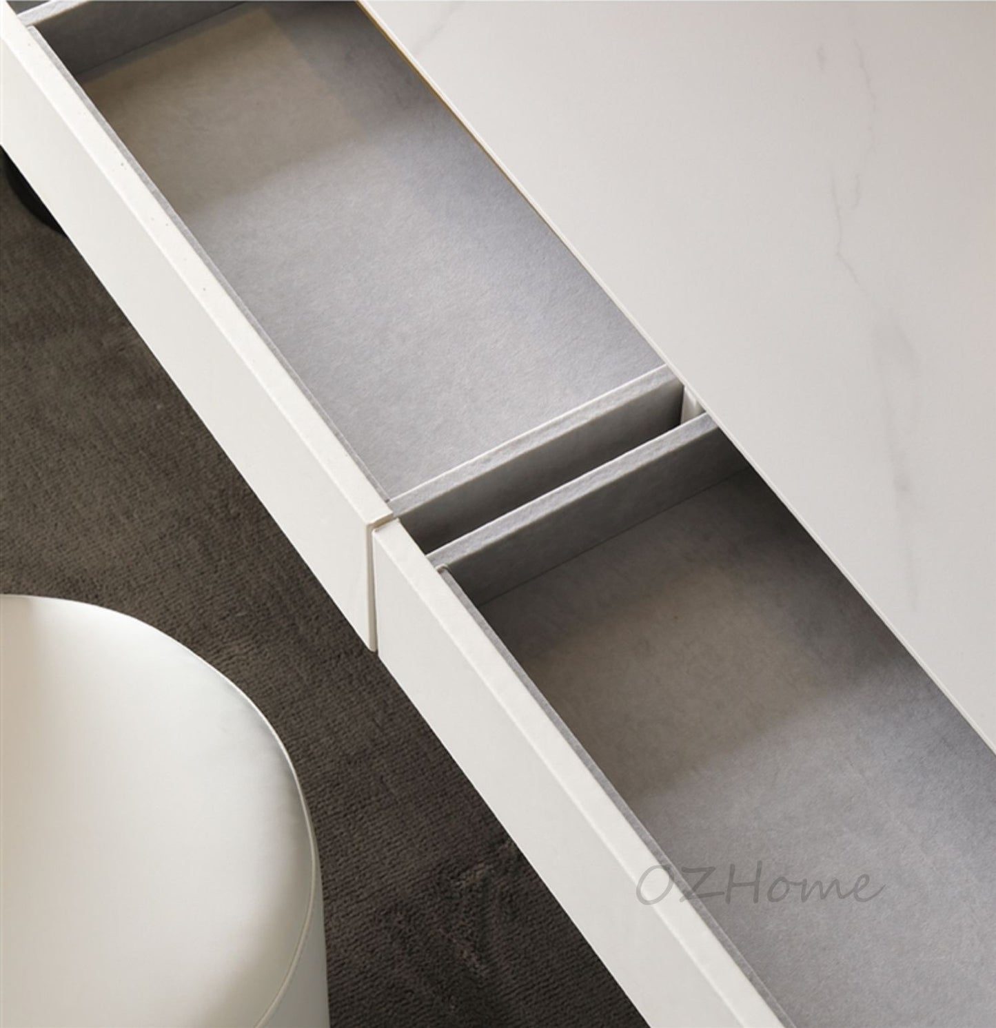 FIORELLA Plus Italian-style luxury stone vanity table with storage cabinet | 6095