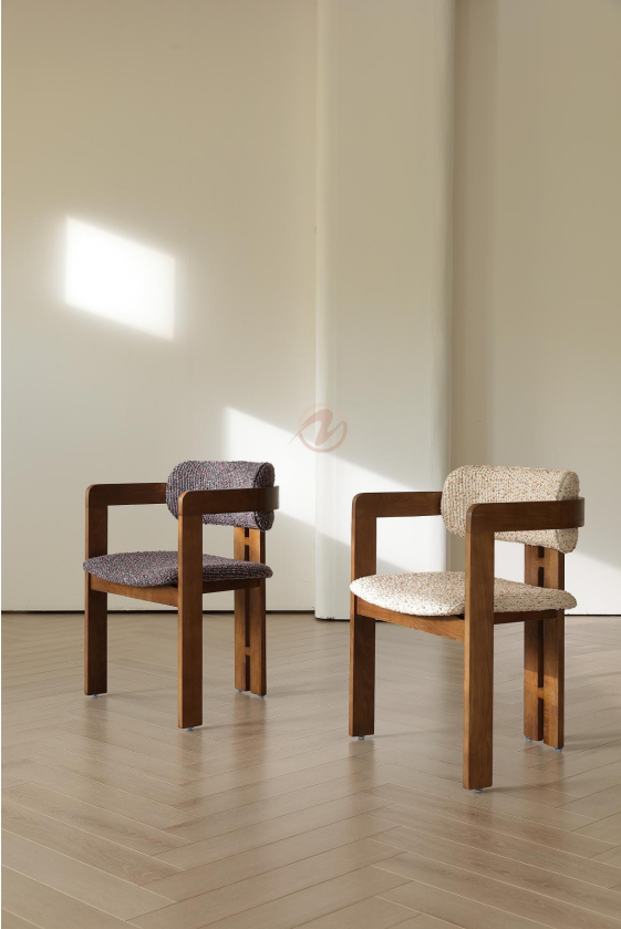 CÉRIS Contemporary Bouclé Accent Dining Chair, Multi-Color Options – 4123