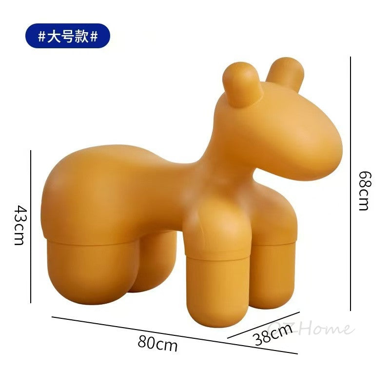 PONY – Trendy Pony-Shaped Stool | Nordic Design | Decorative Accent Piece |PONY-PE