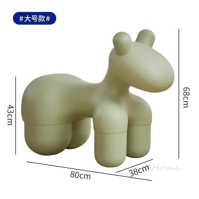 PONY – Trendy Pony-Shaped Stool | Nordic Design | Decorative Accent Piece |PONY-PE