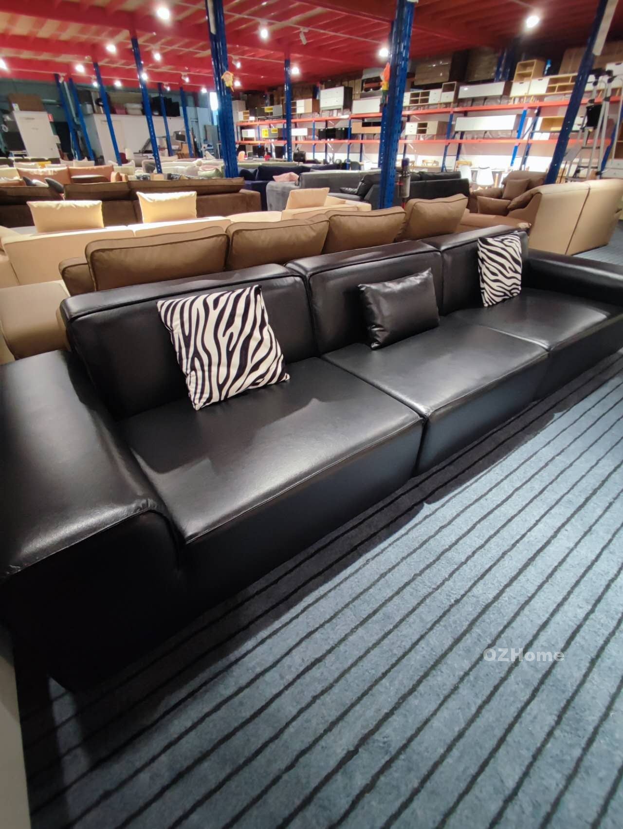 TITAN  360cm Genuine Leather Sofa Oversized Full-Length Real Leather Sofa for Modern Living Rooms