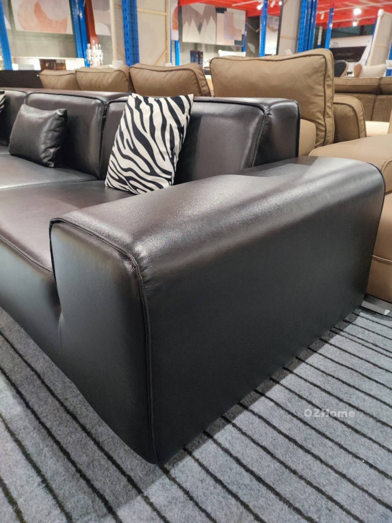 TITAN  360cm Genuine Leather Sofa Oversized Full-Length Real Leather Sofa for Modern Living Rooms