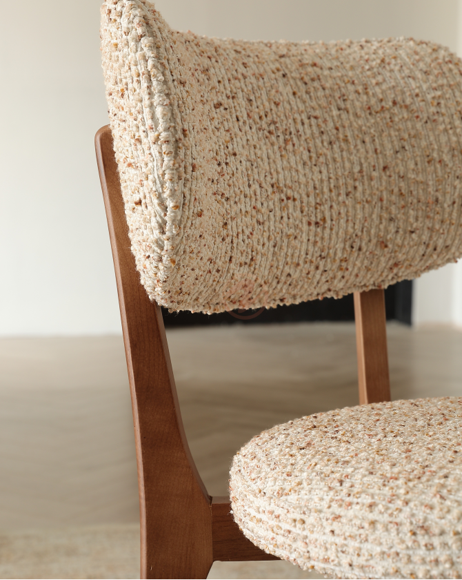 VIRIS Luxury Fabric Monet Tweed Dining Chair – Multi Colors | 4122