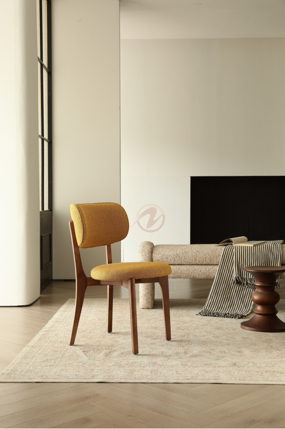 【Made or Order】 VIRIS Luxury Fabric Monet Tweed Dining Chair – Multi Colors | 4122
