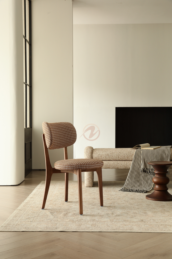 【Made or Order】 VIRIS Luxury Fabric Monet Tweed Dining Chair – Multi Colors | 4122