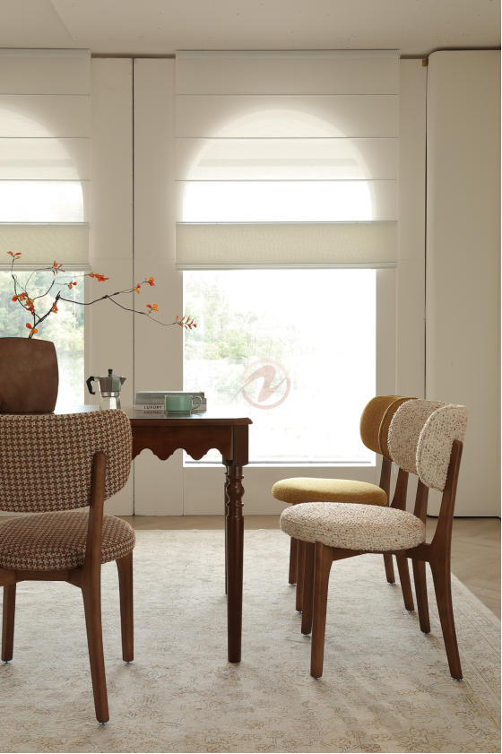 【Made or Order】 VIRIS Luxury Fabric Monet Tweed Dining Chair – Multi Colors | 4122