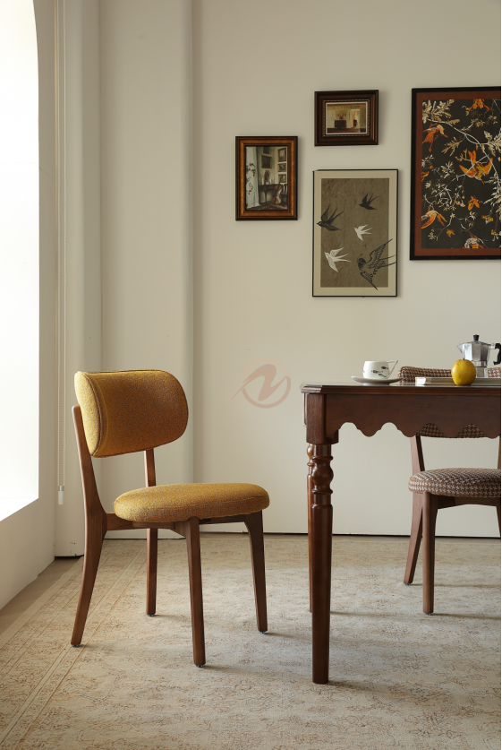 【Made or Order】 VIRIS Luxury Fabric Monet Tweed Dining Chair – Multi Colors | 4122