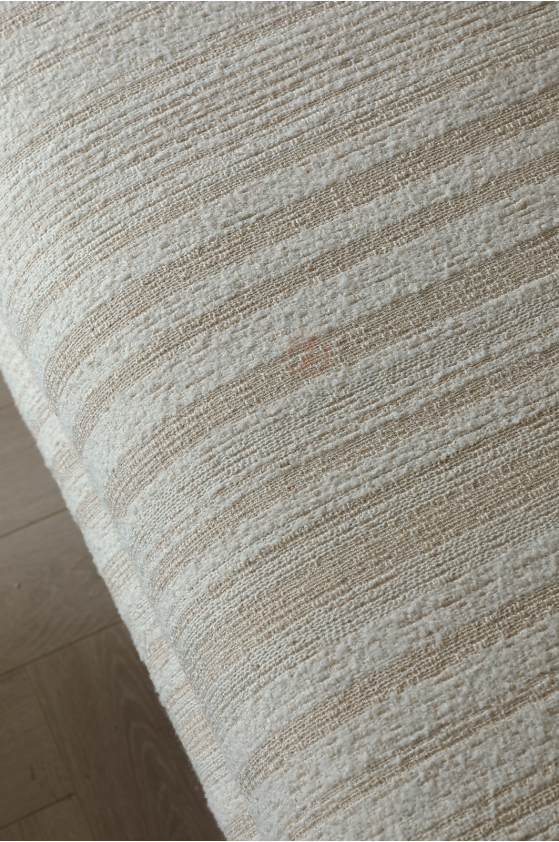 LUNÉA Luxury Woven Fabric Bench – Elegant Curved Upholstery | BB-4131