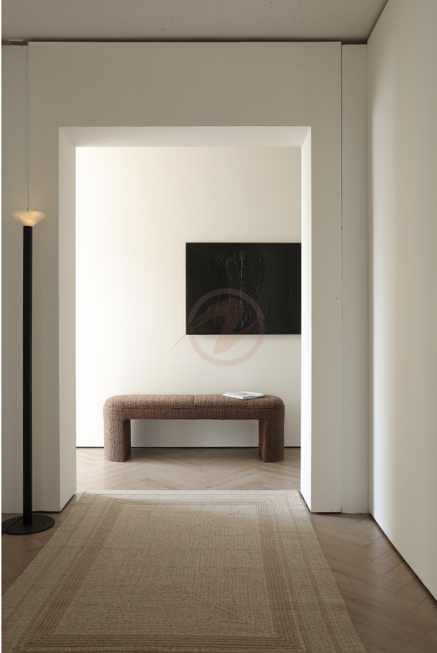 ÉLYSÉ Boho Striped Woven Fabric Upholstered Bedroom Bench | BB-4130