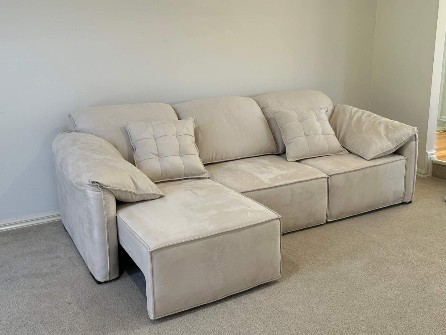 ELEPHANT EAR Electric Recliner Sofa 3 Seater with Chaise | Modern Leather Lounge | Designer Sofa Melbourne